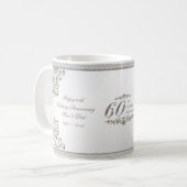 Mok van het 60ste Diamond Wedding Jubileum (Voorkant links)