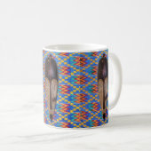 Mok van het Afrikaanse stammenmasker Blue Yellow K (Voorkant rechts)