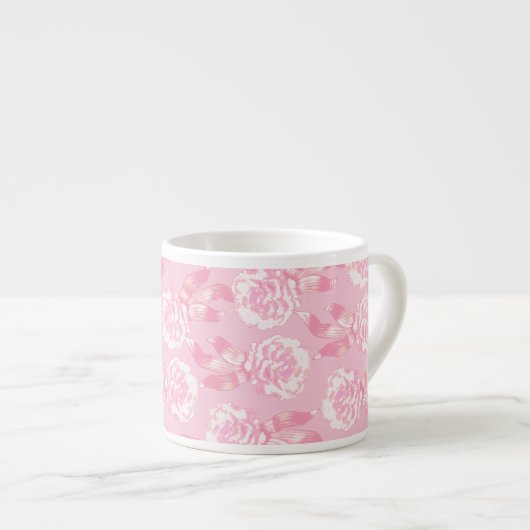 Mok van het anjerpatroon koffie-espresso (Voorkant rechts)