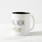 Mok van het bebidden van mam twee-toonkoffie (Voorkant rechts)