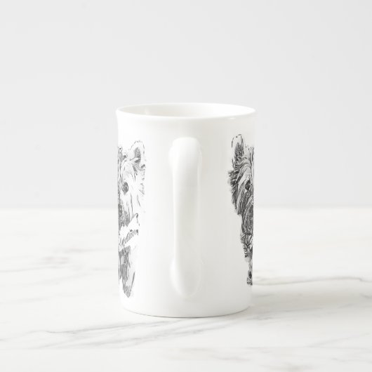 Mok van het beenderporselein (Achterkant)