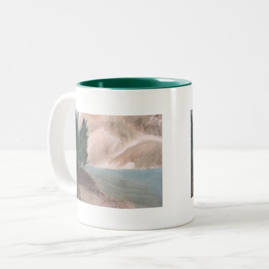 Mok van het bergmeer Serenity (Voorkant links)