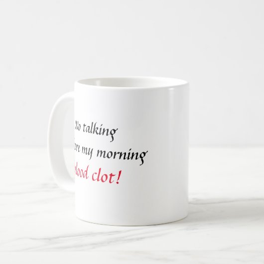 Mok van het bloedklokhuis in de ochtend (Voorkant links)