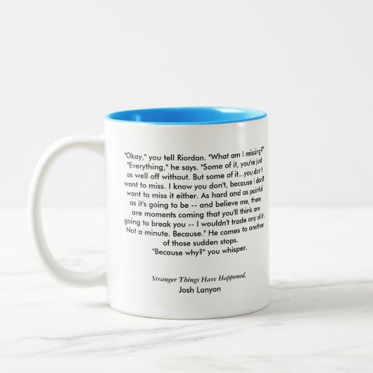 Mok van het boek Adrien en Jake (met citaat) (Links)