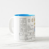 Mok van het boek Adrien en Jake (zonder prijsopgav (Voorkant links)