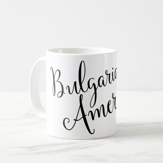 Mok van het Bulgaarse Amerikaanse binnenste hart (Voorkant links)