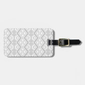 Mok van het "Cute Grey zigzag"-patroon Bagagelabel (Voorkant horizontaal)