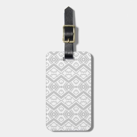 Mok van het "Cute Grey zigzag"-patroon Bagagelabel (Voorkant verticaal)