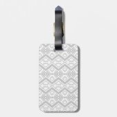 Mok van het "Cute Grey zigzag"-patroon Bagagelabel (Achterkant verticaal)