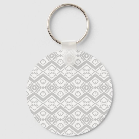 Mok van het "Cute Grey zigzag"-patroon Sleutelhanger (Voorkant)