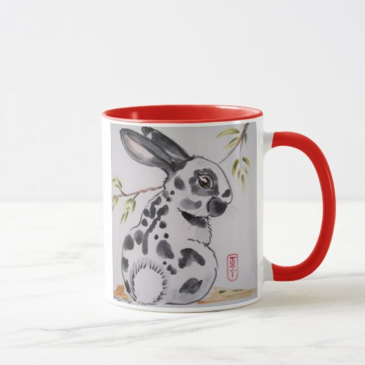 Mok van het Engelse Spot Bunny Rabbit Design door (Rechts)