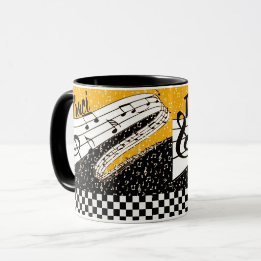 Mok van het Goud-muziekthema op maat (Voorkant links)