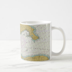 Mok van het grote reisblad Michigan Nautical Chart