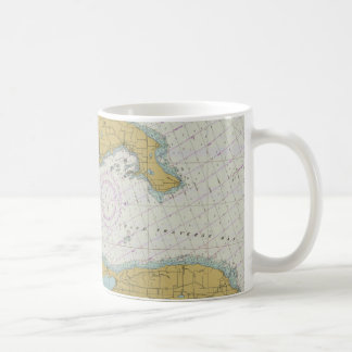 Mok van het grote reisblad Michigan Nautical Chart