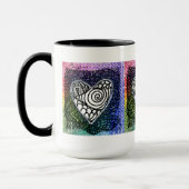 Mok van het hart - kleurrijk hart (Links)