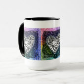 Mok van het hart - kleurrijk hart (Voorkant links)