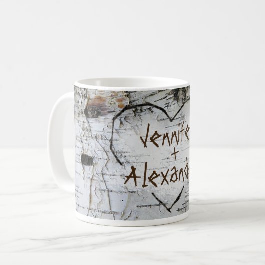 Mok van het hart van de rotsdragende vogelboom (Voorkant links)