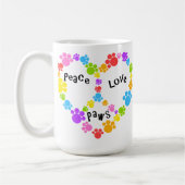 mok van het hartvredesteken! Schuif afdrukken! (Links)