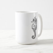 Mok van het Initiaal Seahorse Sketch (Voorkant rechts)
