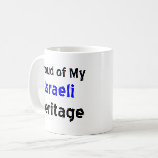 mok van het israëlische erfgoed koffie (Voorkant links)