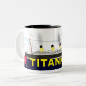 Mok van het Jubileum van de tragedie van Titanic (Voorkant links)