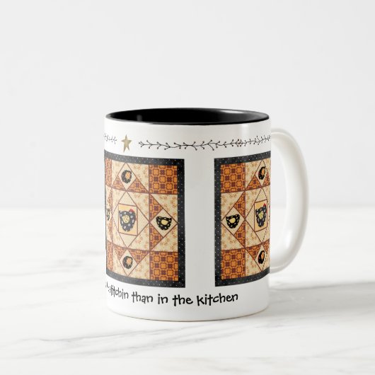 Mok van het Landenkuikenpatchwork Quilter (Voorkant rechts)