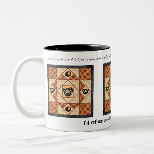 Mok van het Landenkuikenpatchwork Quilter (Links)