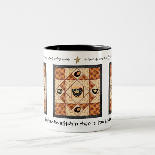 Mok van het Landenkuikenpatchwork Quilter (Center)