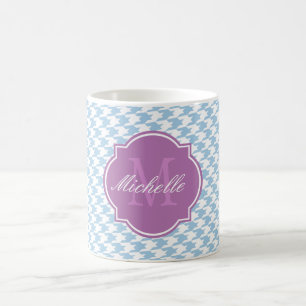 Mok van het monogram platzure Blue Houndstooth