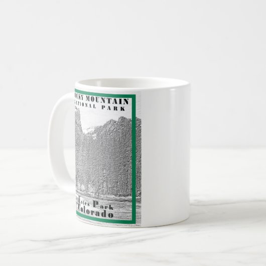 Mok van het nationale park Rocky Mountain (Voorkant links)