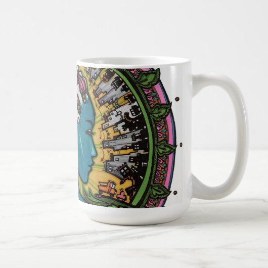 mok van het originele kunstwerk van Maggie Nancarr (Rechts)