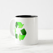 Mok van het recyclingsymbool (Voorkant links)