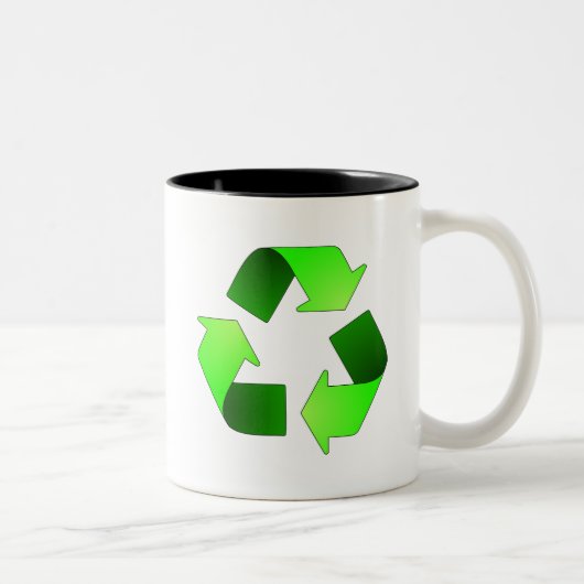 Mok van het recyclingsymbool (Rechts)