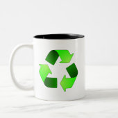 Mok van het recyclingsymbool (Links)