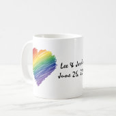 Mok van het regenboogkrabbelhart (Voorkant links)