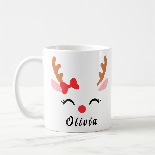 Mok van het rendiergezicht | Aangepaste rendier ke (Links)