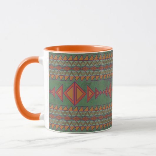 Mok van het Southwest Sagebrush Green Geometric De (Links)