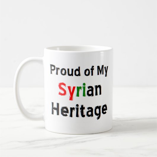 mok van het syrische erfgoed koffie (Links)