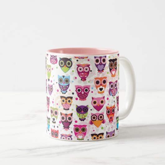 Mok van het uilpatroon bevestigen (Voorkant rechts)