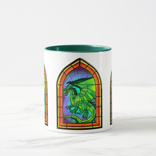 Mok van het venster Glas in lood dragon (Midden)