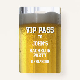 Mok van het VIP-toegangspasje van de Bachelor-part Badge