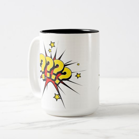Mok van het vraagteken (Voorkant links)