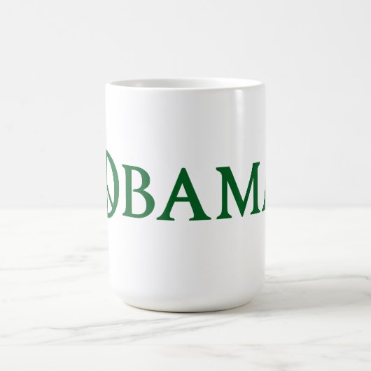 Mok van het vredessymbool van Obama voor koffie (Center)