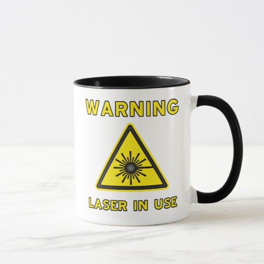Mok van het waarschuwingssymbool voor lasers (Rechts)