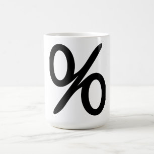 Mok van het wiskundige percentage-symbool