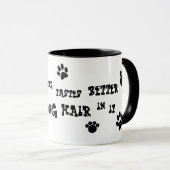 mok van hondenhaar! (Voorkant rechts)