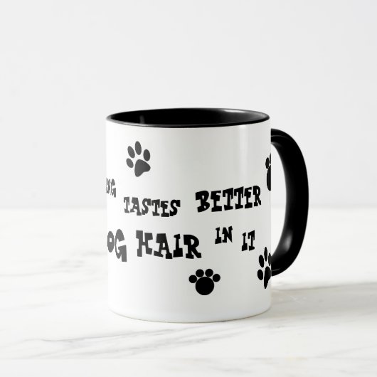 mok van hondenhaar! (Voorkant rechts)