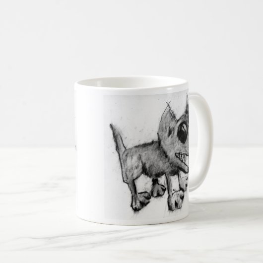 mok van hondenkoffie (Voorkant rechts)