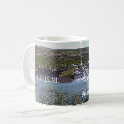 Mok van hraunfossar-koffie (Voorkant links)