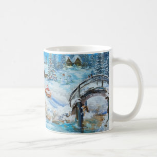  mok van illustraties. Winterfeestdagen.